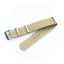 Elastic Nato Nylon Flex-Uhrenarmband Modell Oneflex-SG beige-creme 22 mm