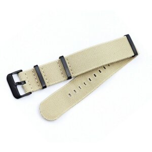 Elastic Nato Nylon Flex-Uhrenarmband Modell Oneflex-P beige-creme 22 mm