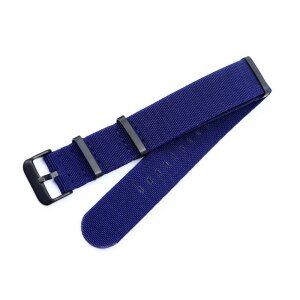 Elastic Nato Nylon Flex-Uhrenarmband Modell Oneflex-P blau 20 mm