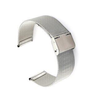 Edelstahl Milanaise-Mesh Uhrenarmband Modell Ulm silber 10 mm