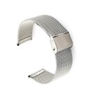 Edelstahl Milanaise-Mesh Uhrenarmband Modell Ulm silber 10 mm