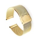 Edelstahl Milanaise-Mesh Uhrenarmband Modell Ulm gold 10 mm