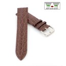 Easy-Klick Kroko-Alligator Uhrenarmband Modell Amazonas mocca-TiT 17 mm