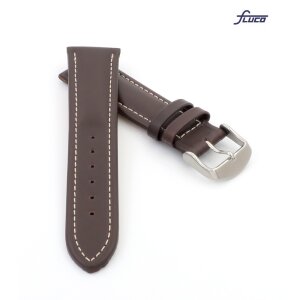 Fluco Kalbsleder Uhrenarmband Modell Nabucco-XL mocca 20 mm