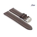Fluco Kalbsleder Uhrenarmband Modell Nabucco-XL mocca 22 mm