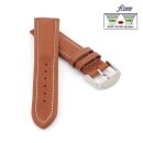 Fluco Easy-Klick Kalbsleder Uhrenarmband Modell Nabucco-NL cognac 18 mm