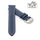 Fluco Easy-Klick Kalbsleder Uhrenarmband Modell Nabucco-NL blau 22 mm