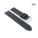 Fluco Easy-Klick weiches Schweinsleder Uhrenarmband Modell Pig blau 16 mm