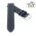 Fluco Easy-Klick weiches Schweinsleder Uhrenarmband Modell Pig blau 16 mm