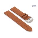 Fluco Kalbsleder Uhrenarmband Modell Vip-Chrono cognac 18 mm