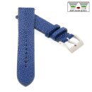 Easy-Klick echt Perlrochen Uhrenarmband Modell Pearl Perlmutt-blau 18 mm Handarbeit