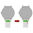 Easy-Klick echt Perlrochen Uhrenarmband Modell Pearl Perlmutt-grün 20 mm Handarbeit