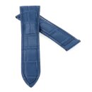 Alligator Ersatz-Uhrenarmband für Cartier Tank hell-blau 16/14 mm für Faltschließe