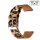 Leopard-Design Easy-Klick Uhrenarmband Modell JungleTec braun-schwarz 20 mm