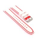 Easy-Klick Premium Silikon Uhrenarmband Modell Yachting weiß-rot 22 mm