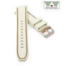 Easy-Klick Premium Silikon Uhrenarmband Modell Yachting beige-braun 26 mm