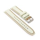 Easy-Klick Premium Silikon Uhrenarmband Modell Yachting beige-braun 26 mm