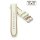 Easy-Klick Premium Silikon Uhrenarmband Modell Yachting beige-braun 26 mm