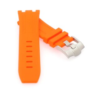 Premium Silikon Uhrenarmband Modell AP-612S orange 28 mm, komp. Audemars Piguet