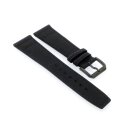 Canvas-Nylon Leder Uhrenarmband Modell Ingelheim-DSP schwarz 20 mm, kompatibel IWC