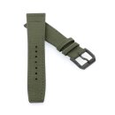 Canvas-Nylon Leder Uhrenarmband Modell Ingelheim-DSP grün 20 mm, kompatibel IWC