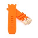 Premium Silikon Uhrenarmband Modell AP-612-RG orange 28 mm, komp. Audemars Piguet