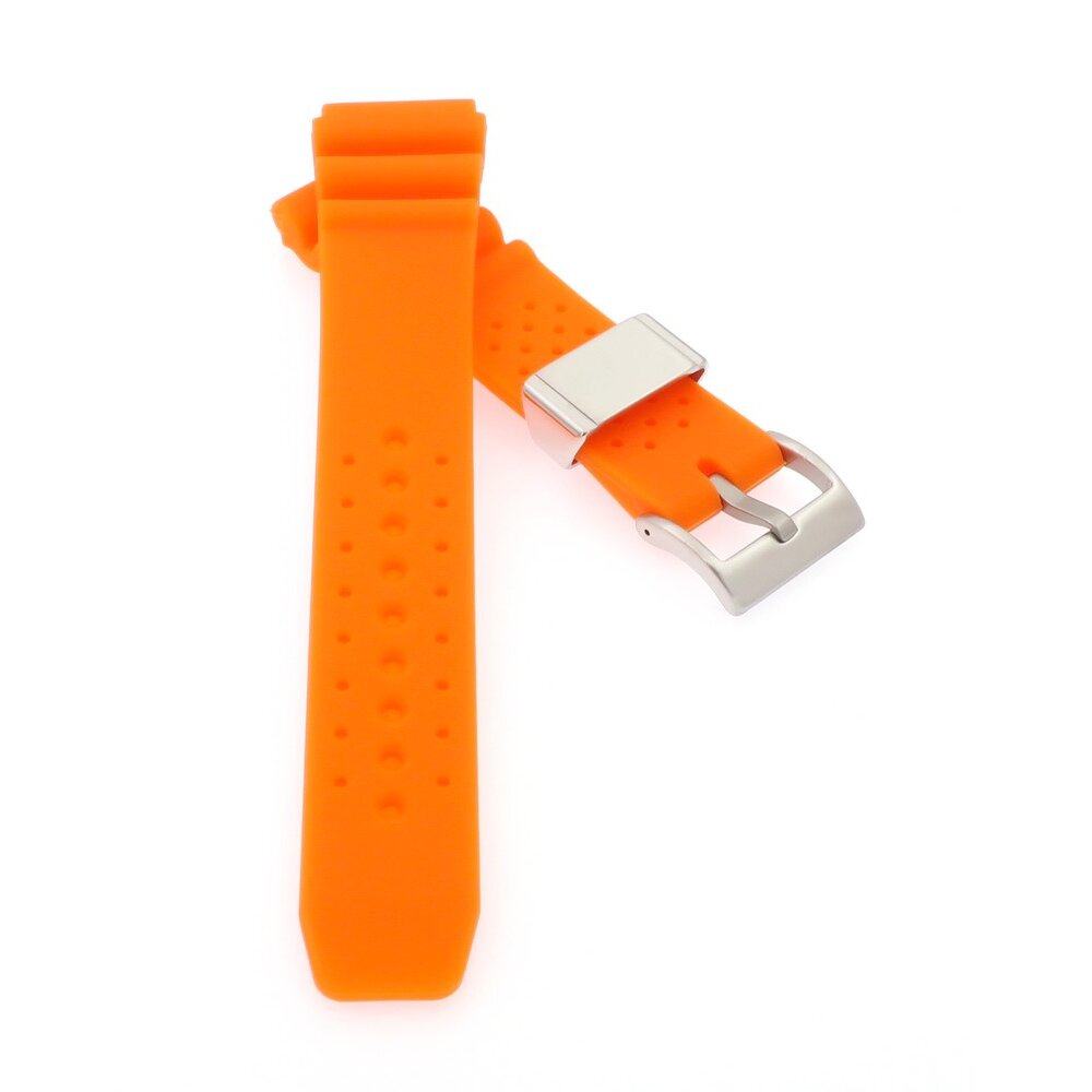Premium Silikon Diver Uhrenarmband Modell Ultra-S orange 20 mm,