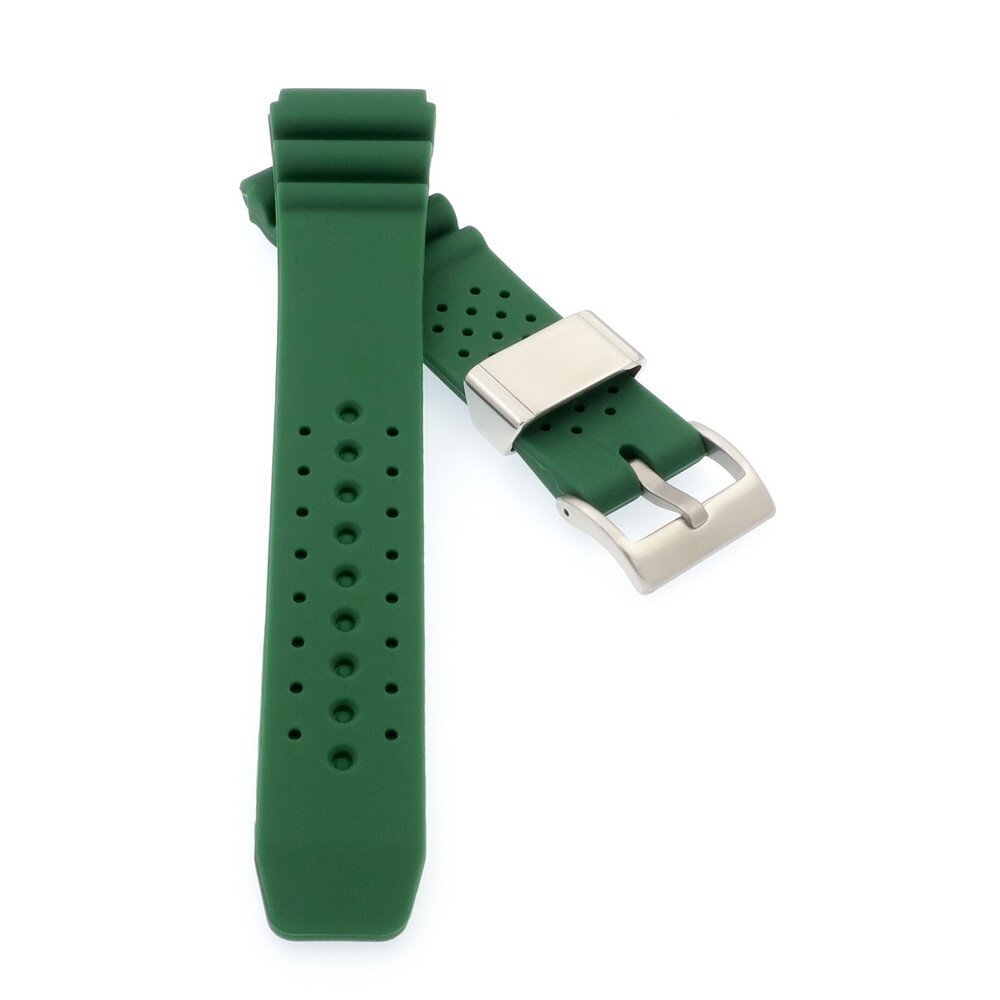 Premium Silikon Diver Uhrenarmband Modell Ultra-S grün 20 mm, S