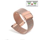 Easy-Klick Edelstahl Milanaise-Mesh Uhrenarmband Modell Hamburg rosegold 14 mm