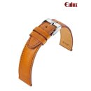 Eulux Soft-Pferdeleder Uhrarmband Modell Cavallo-Sport cognac 22/18 mm Handarbeit