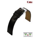 Eulux Easy-Klick Soft-Pferdeleder Uhrarmband Modell Cavallo-Sport schwarz 20 mm Handarbeit