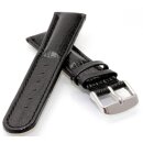 Teju-Eidechse Leder-Uhrenarmband Davos-DS schwarz-TiT 18 mm