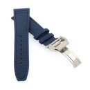 Canvas-Nylon Leder Uhrenarmband Modell Ingelheim-FSS blau...