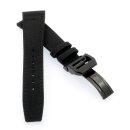 Canvas-Nylon Leder Uhrenarmband Modell Ingelheim-FSP schwarz 21 mm, kompatibel IWC