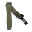 Canvas-Nylon Leder Uhrenarmband Modell Ingelheim-FSP grün 22 mm, kompatibel IWC