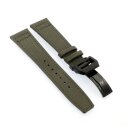 Canvas-Nylon Leder Uhrenarmband Modell Ingelheim-FSP grün 22 mm, kompatibel IWC