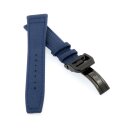 Canvas-Nylon Leder Uhrenarmband Modell Ingelheim-FSP blau 22 mm, kompatibel IWC