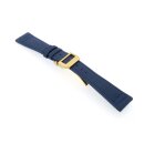 Canvas-Nylon Leder Uhrenarmband Modell Ingelheim-FSG blau 20 mm, kompatibel IWC