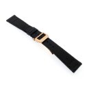 Canvas-Nylon Leder Uhrenarmband Modell Ingelheim-FSRG schwarz 20 mm, kompatibel IWC