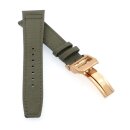 Canvas-Nylon Leder Uhrenarmband Modell Ingelheim-FSRG grün 21 mm, kompatibel IWC