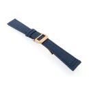 Canvas-Nylon Leder Uhrenarmband Modell Ingelheim-FSRG blau 20 mm, kompatibel IWC