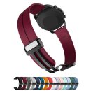 Easy-Klick Silikon Uhrenarmband Modell Hotspot-S mit Magnet-Faltschließe schwarz 20 mm