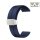 Easy-Klick Silikon Uhrenarmband Modell Hotspot-S mit Magnet-Faltschließe dunkel-blau 20 mm