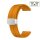 Easy-Klick Silikon Uhrenarmband Modell Hotspot-S mit Magnet-Faltschließe orange-gelb 22 mm