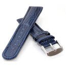 Teju-Eidechse Leder-Uhrenarmband Davos-DS blau-TiT 18 mm