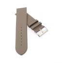 Feines Leder-Uhrenarmband Modell Jena taupe 12 mm, komp. Skagen