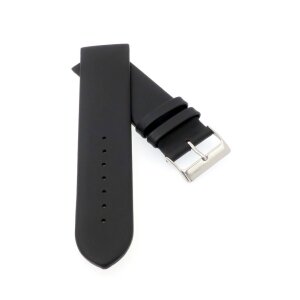 Feines Leder-Uhrenarmband Modell Jena schwarz 24 mm, komp. Skagen