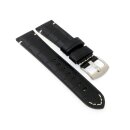 Alligator Vintage Uhrenarmband Modell Laax-Chrono schwarz...