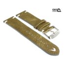 Vintage Easy-Klick Antik-Rindleder Uhrenarmband Modell Delta pistachio-grün 22 mm