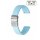 Easy-Klick Silikon Uhrenarmband Modell Lesbos tiffany-blau 22 mm, Faltschließe